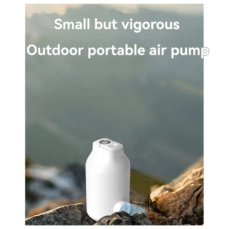 

ABAE-Portable Air Pump Camping Lantern Mini Electric Air Pump For Inflatable Mattress, Air Bed, Swimming Ring