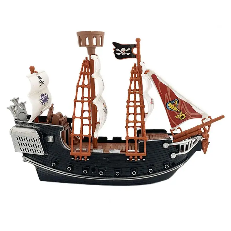 Kids Pirate Toys Pirates Ship Plaything Interesting Unique Boats Model Playthings Table Ornament Boat Toy for Home Kindergarten