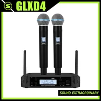 Micrófono inalámbrico profesional GLXD4 B58A, sistema UHF, micrófono de mano para escenario, discursos, bodas, espectáculos, bandas, fiestas en casa, iglesia