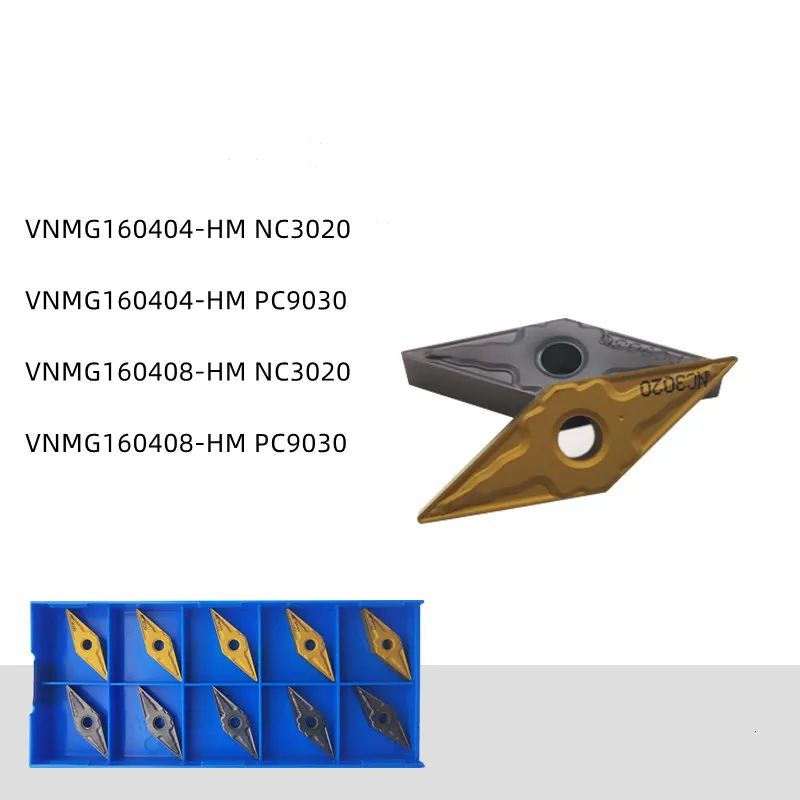 

10 PCS VNMG331/332-HM VNMG160404/08-HM NC3020/PC9030 Carbide inserts Tough and wear-resistant, high quality