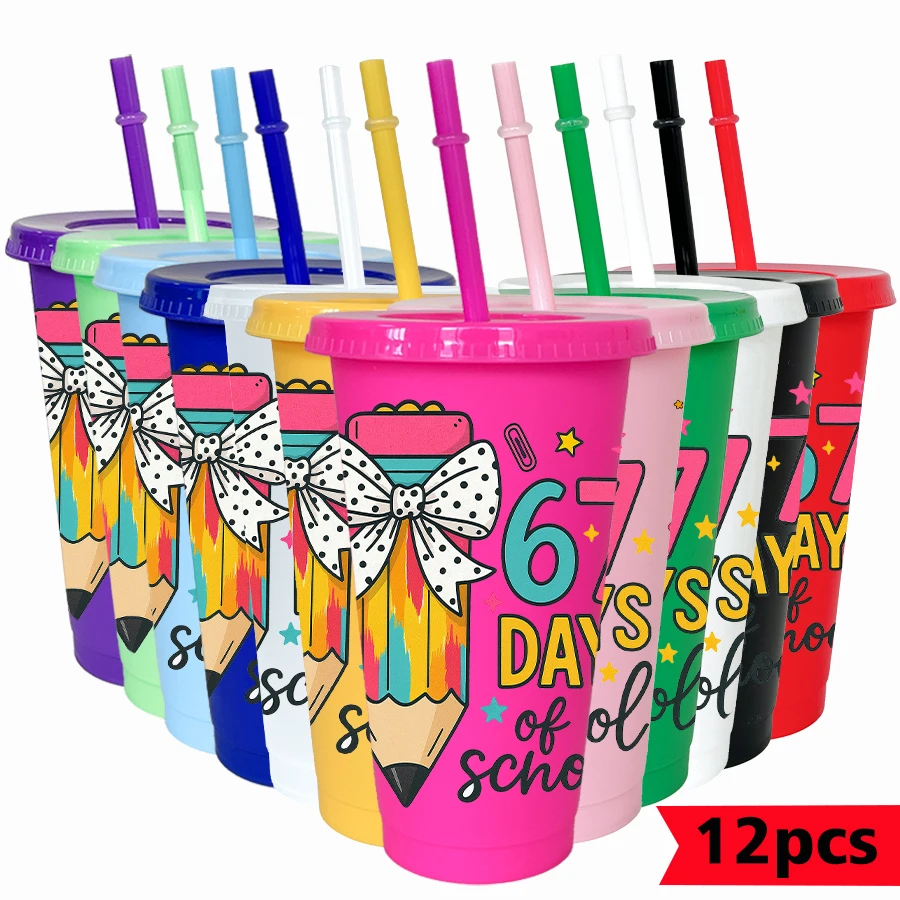 

12 шт./лот, 67 серии, карандаши, банты, 26 унций, красочный пластиковый стакан, посуда для напитков на день рождения, чашка для воды для выпускного вечера
