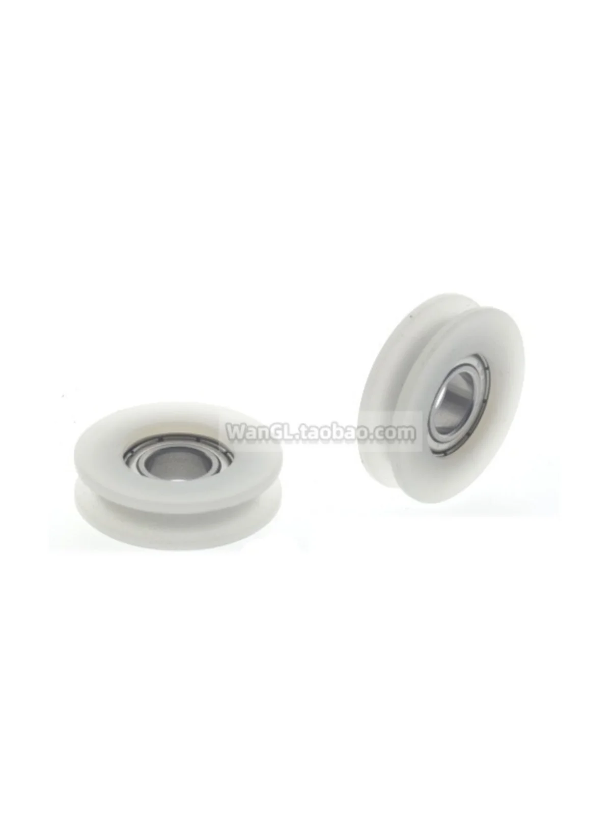 1Pc 4/5/6/8x26x7mm H-shaped bearing pulley wrapped with plastic POM formaldehyde pulley