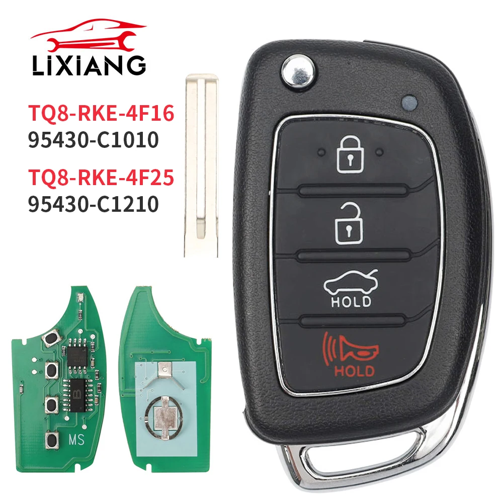 

LIXIANG Flip Remote Key Fob 433MHz TQ8-RKE-4F16 95430-C1010 TQ8-RKE-4F25 95430-C1210 for Hyundai Sonata 2014 - 2020 Vehicle Key