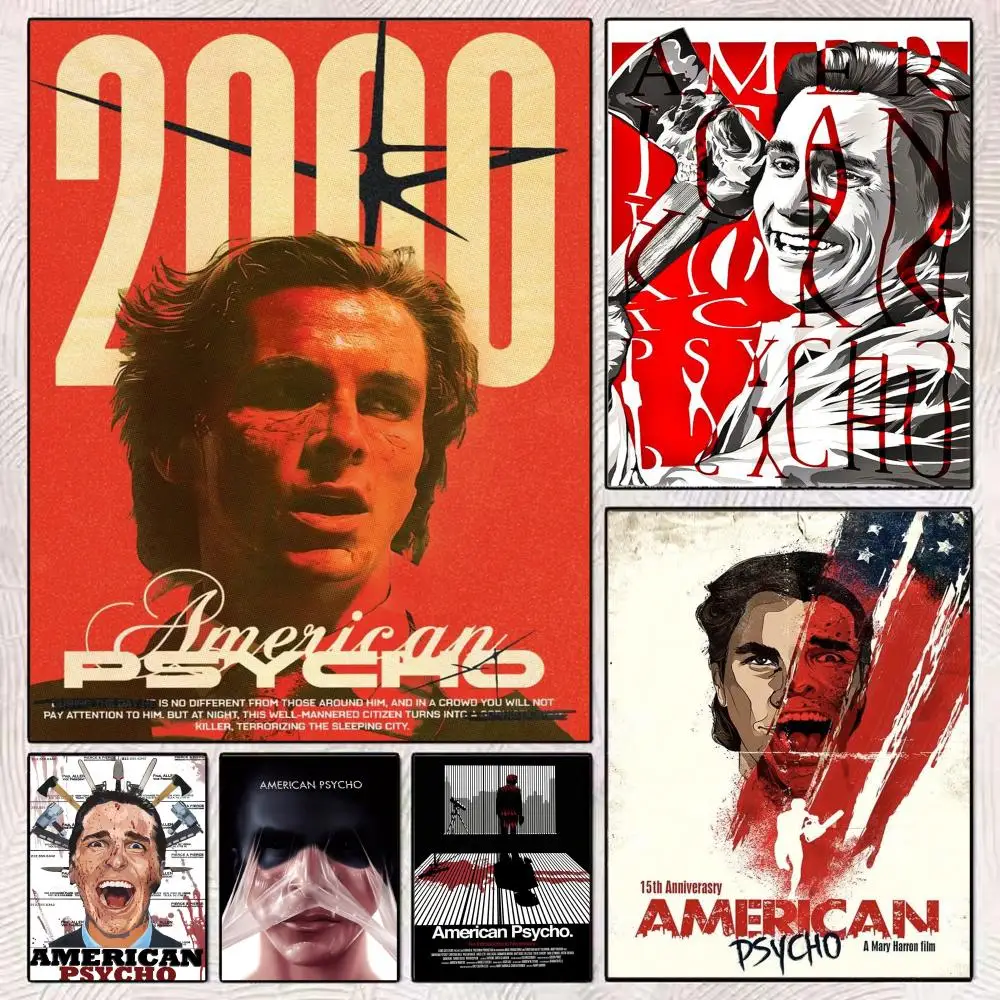 A-American P-Psycho Movie Poster Removable Wall Sticker Self