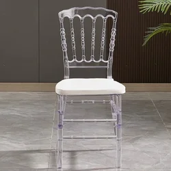 10pcs Wedding Chair Lot Ergonomic Dining Chairs Luxury Glossy King Event Living Room Hall Parties Crystal Krzeslo Reception