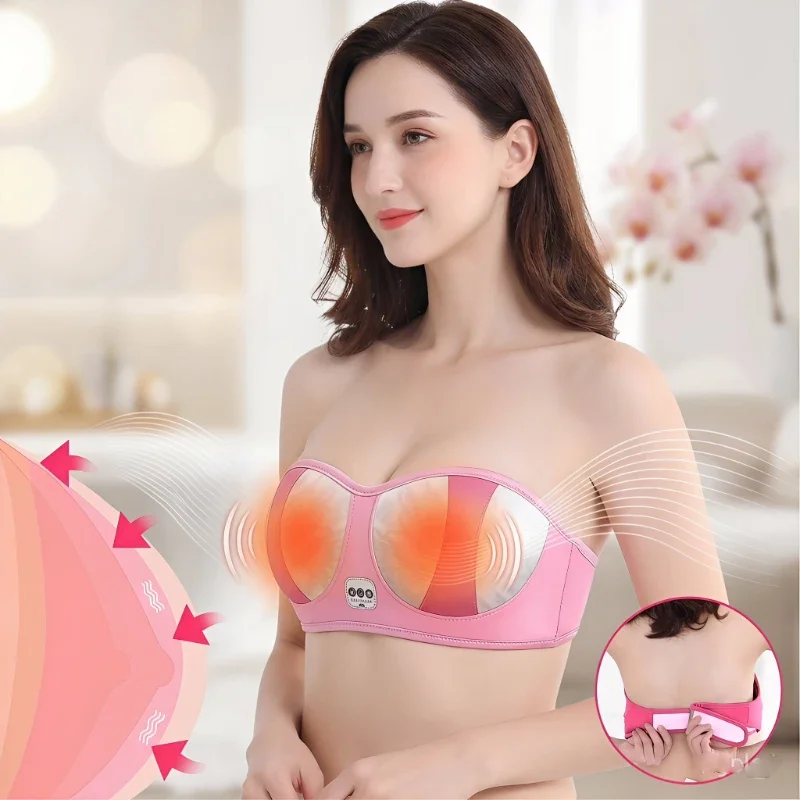 

Электрический вибромассажер для груди: сексуальный массажер для увеличения и подтяжки груди, корректирующий бюстгальтер для женщин, прибор для лифтинга обвисшей груди, массажные чашки для тела