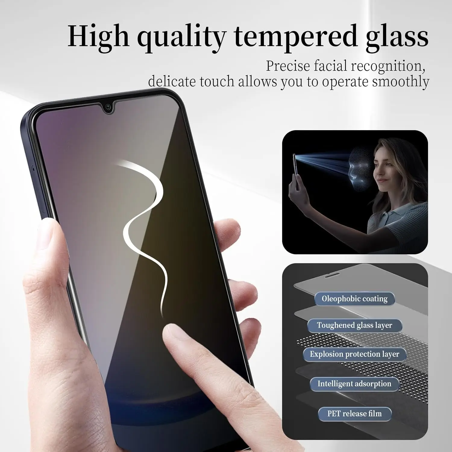 For Samsung Galaxy A25 Privacy membrane Anti Spy Screen Protector Privacy Glass Film