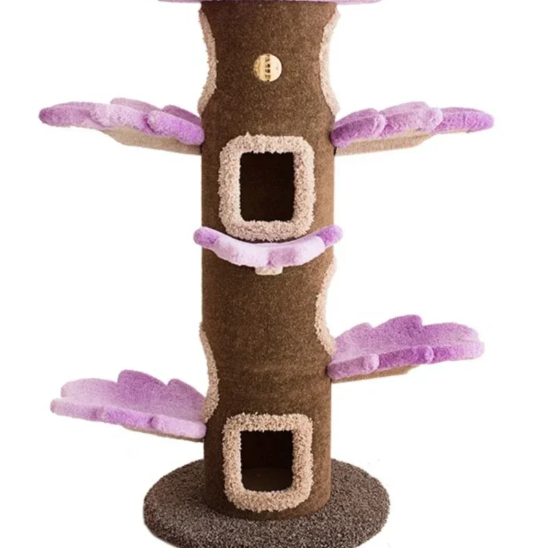 Big Tree Cat Climbing Frame Custom SUNFLOWER Cat Tree Castle Cat Nest Scratch-Resistant Wear-Resistant