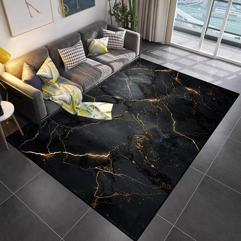 Light Luxury Living Room Carpet Marble Bedroom Bedside Large Soft Floor Mat Home Cloakroom Coffee Table Washable Rug Ковер Tapis