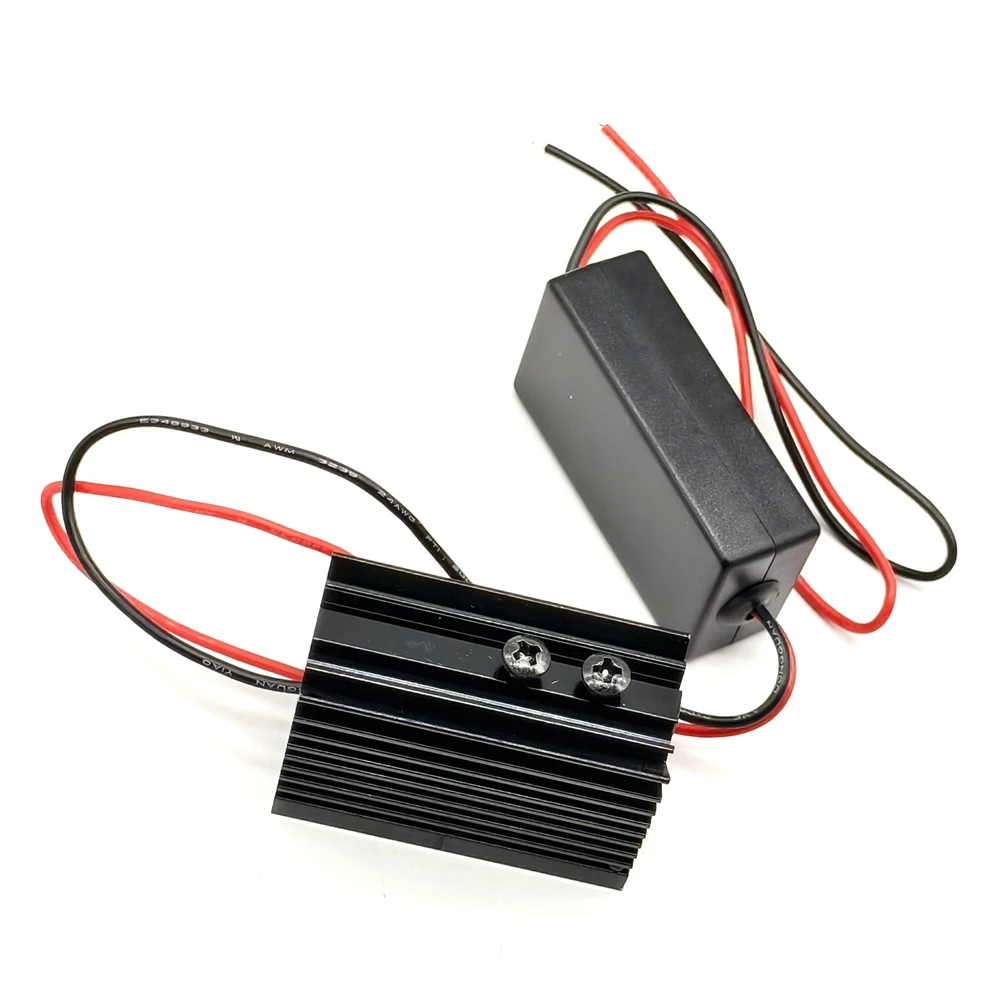 532nm 50mw 扇形緑色光レーザー ダイオード モジュール、ヒートシンク付き DC12V