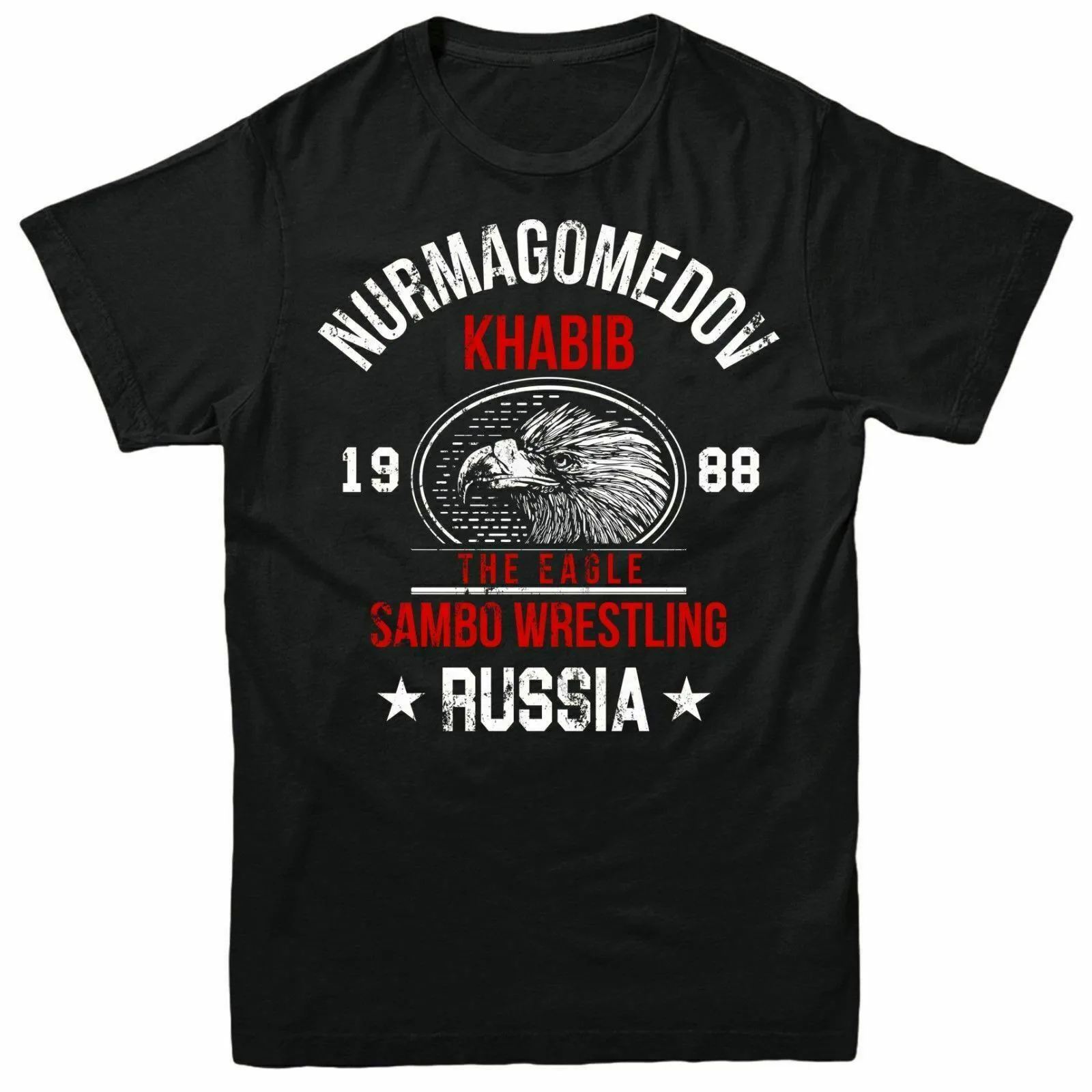 The Eagle Khabib Nurmagomedov. Russia Sambo Wrestling T-Shirt. Summer Cotton O-Neck Short Sleeve Mens T Shirt New Size S-3XL