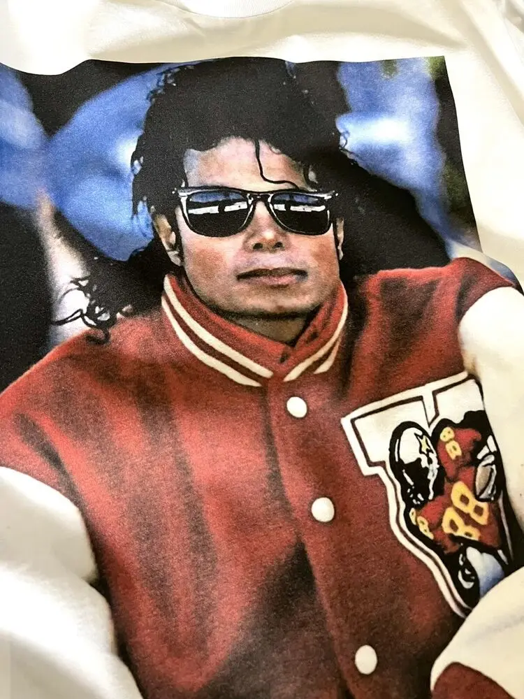 تي شيرت مايكل جاكسون للجنسين ، قماش بيلا ، للجنسين #4