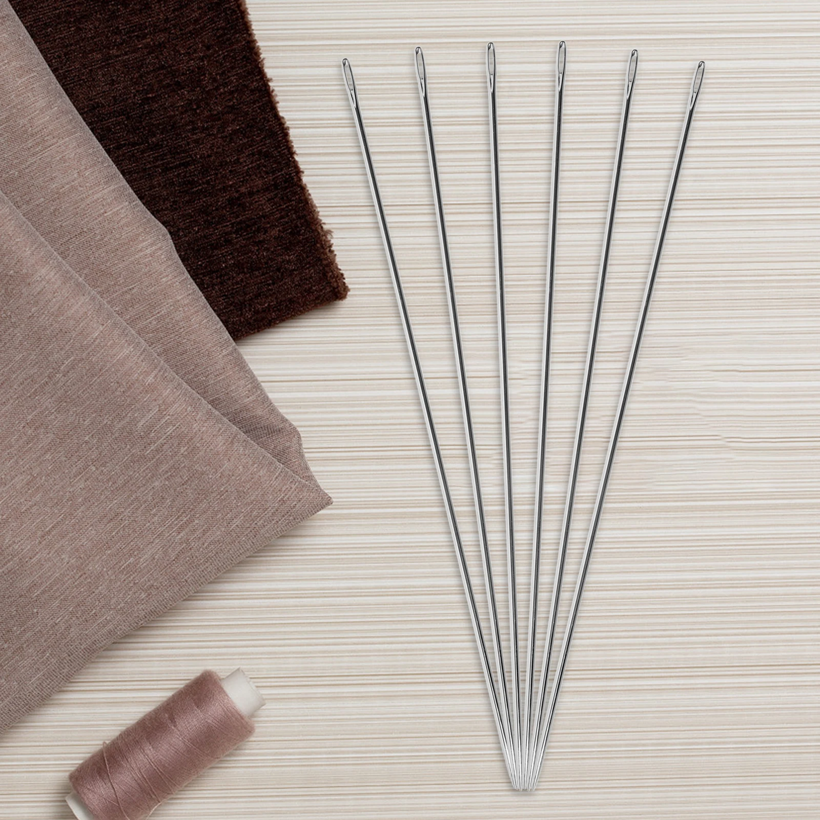 

6pcs Big Eye Sewing Needle 30cm Metal Darning Needles for Crafts Upholstery Portable Tapestry Handwear Resistant Yarn Knitting
