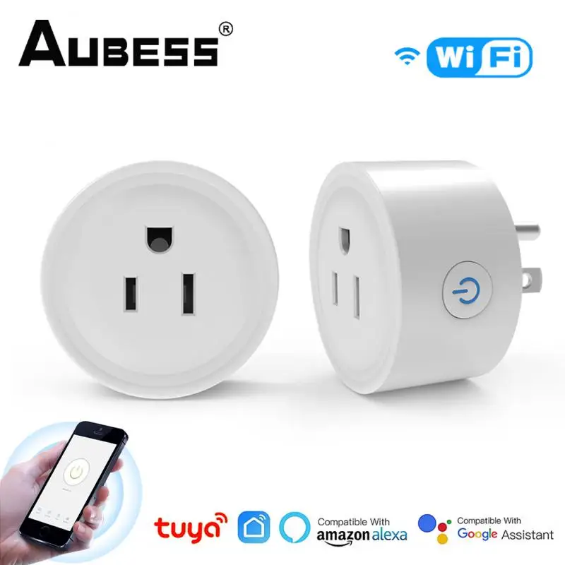 

20A US Standard WiFi Smart Home Plug Outlet Tuya Remote Control Home Appliances Works with Alexa Google Home No Hub Require