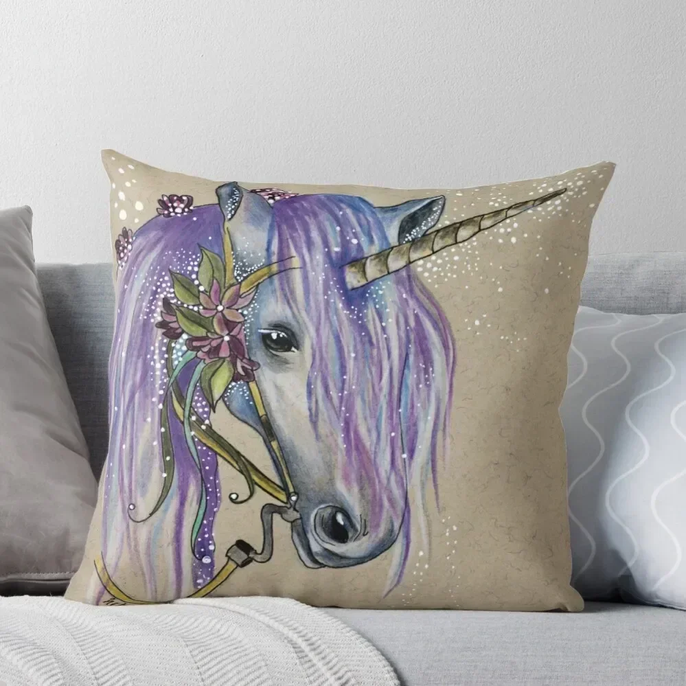 The Magical Faery Unicorn Throw Pillow Cushion Cover Decorative Pillow Covers For Sofa pillow