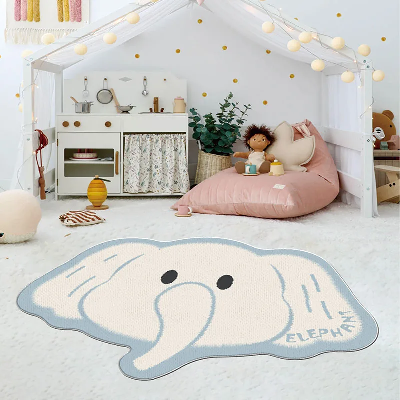 

Cartoon Animal Children's Room Carpet Cute Heterosexual Carpets for Living Room Ins Non-slip Cloakroom Rug Large Area Lounge Rug