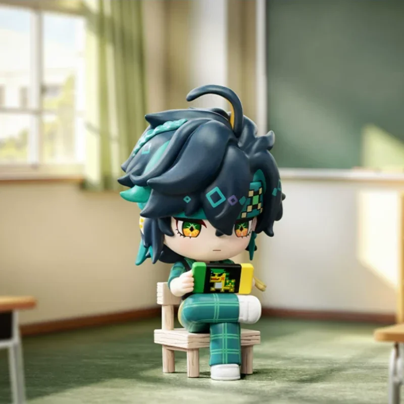 POPMART Genshin Impact Academy's Light Shadow Poetry Serie Blindbox Überraschungsbox Puppe Süße Anime-Figur Überraschungstüte Spielzeug Desktop-Deko