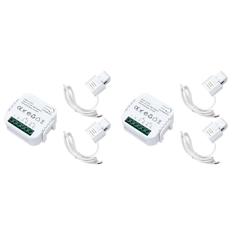 

N75R-2X Tuya Smart Life Zigbee счетчик энергии двунаправленный 2-канальный с зажимом CT App Monitor Солнечная энергия, 80A, 110 В 240 В переменного тока