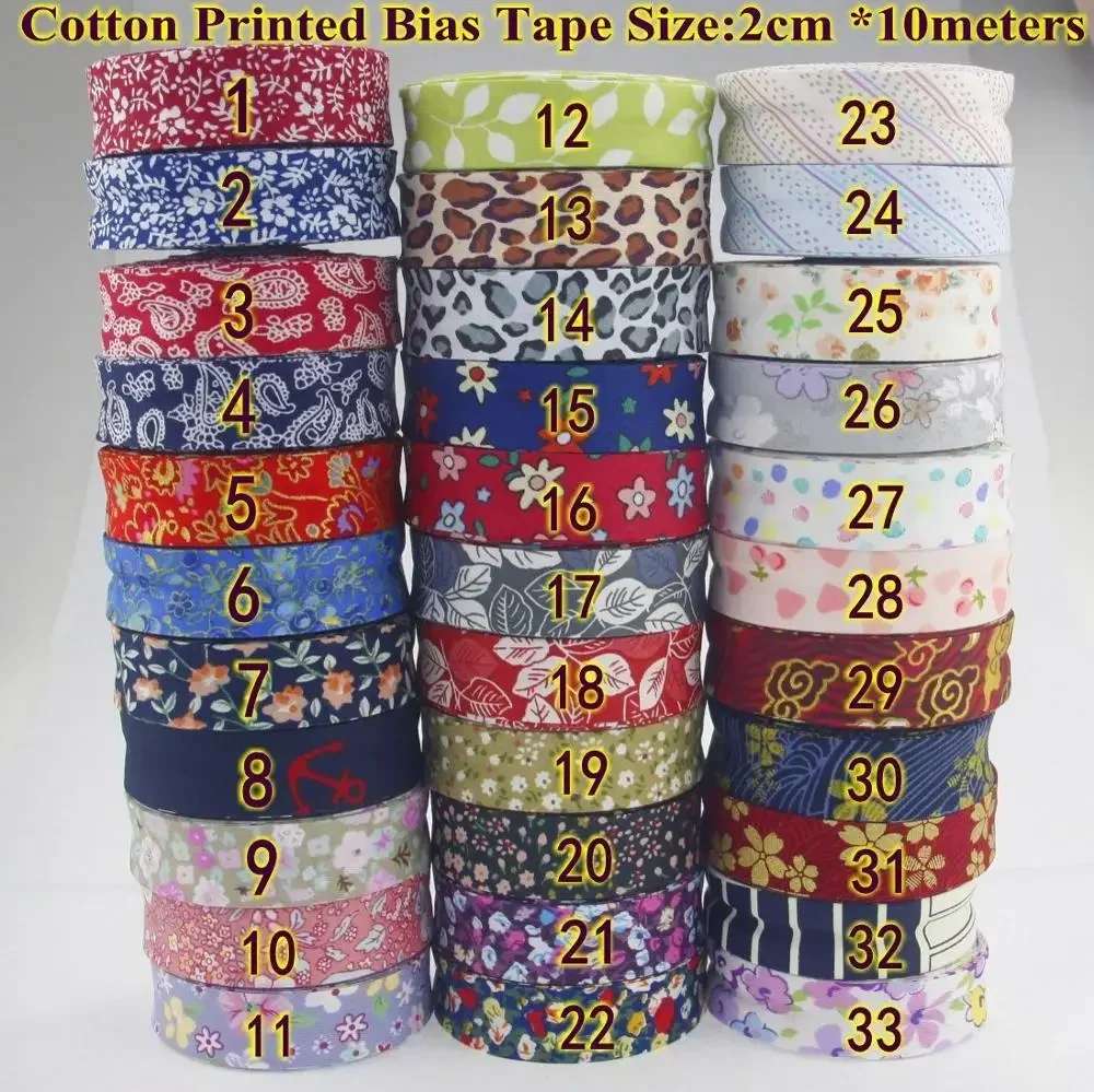 100% Cotton Bias Tape Printed, Size: 20mm,3/4