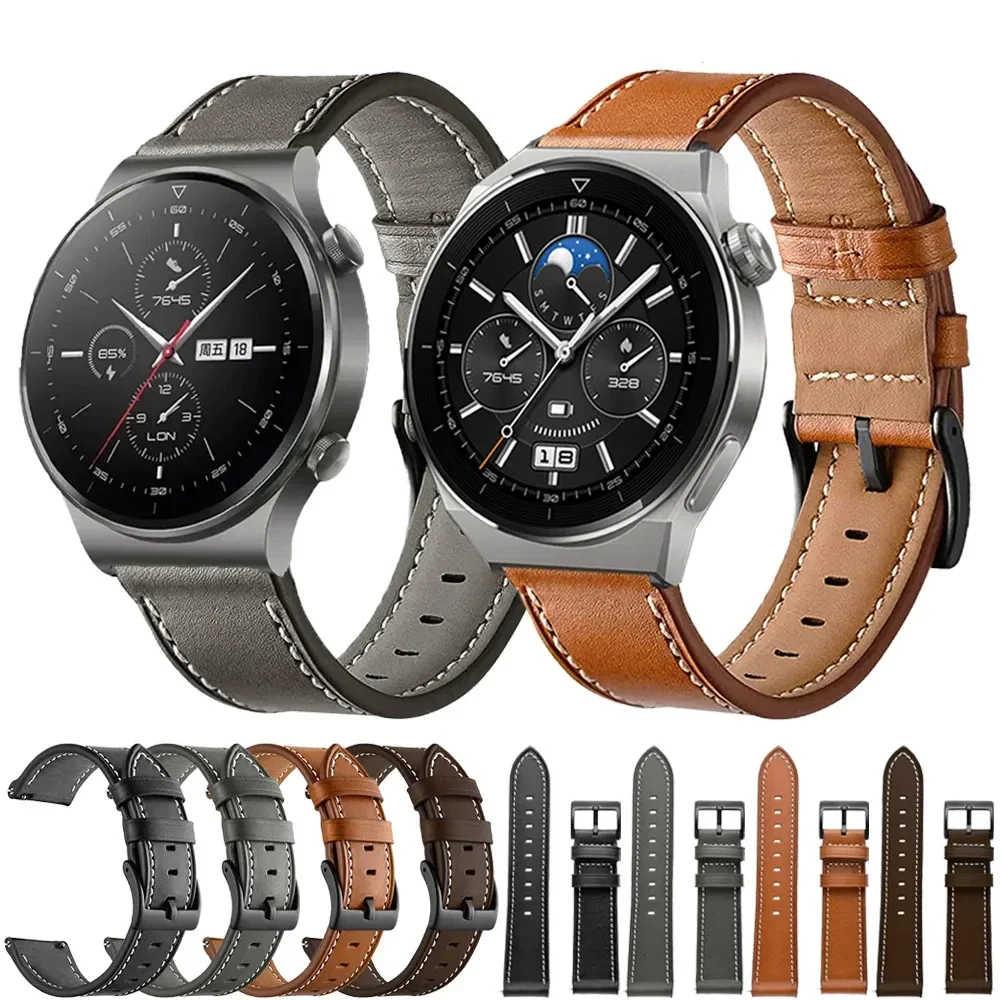 Wristband Leather Strap For Huawei Watch GT 3 2 GT2 Pro 46MM Smartwatch Band For Huawei GT3 pro 46mm 22mm Watchbands Accessories