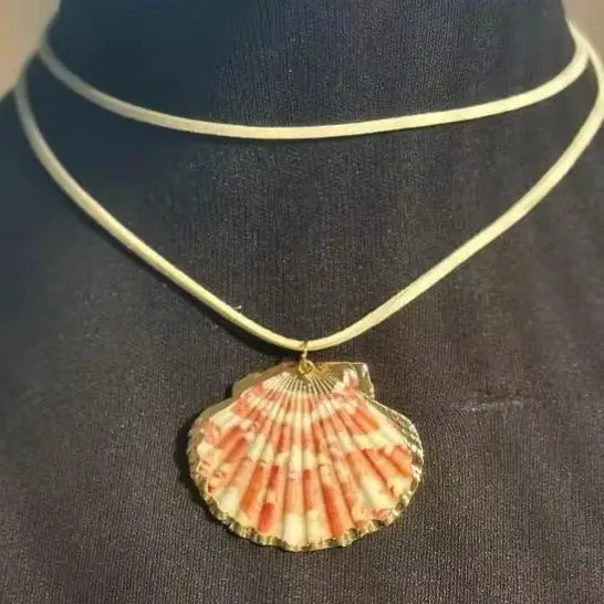 الجلود حبل حزام قلادة البوهيمي نمط قذيفة الطبيعية محارة قلادة للنساء عطلة الشاطئ مجوهرات الحفلات