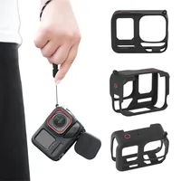 For Insta360 Ace Pro 2 Silicone Case Shockproof Protective Shell Anti-Scratch Frame Case Lens Cap Camera Protection Accessories