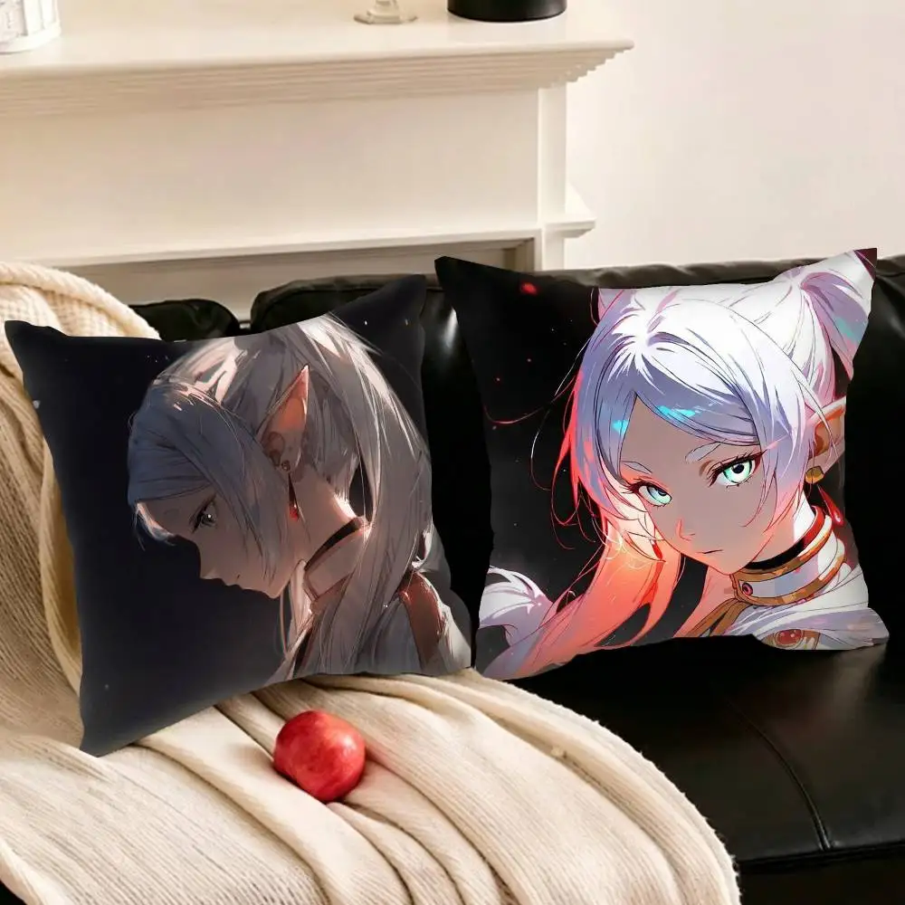 

Frieren S-Sousou N-No F-Frieren Various Sizes Square Pillowcase For Car Home Bedchamber Decor