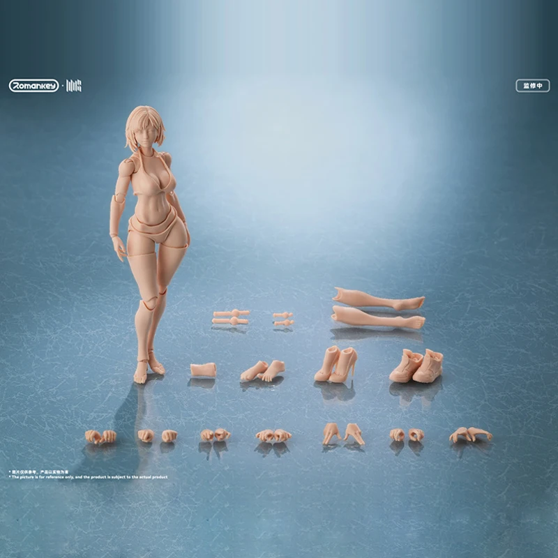 Romankey UMS004 Mia 1/12 Maßstab Hochbeweglicher Weiblicher Actionfiguren-Körper, Unbemalte Version, 6 Zoll, Super Beweglicher Blankkörper
