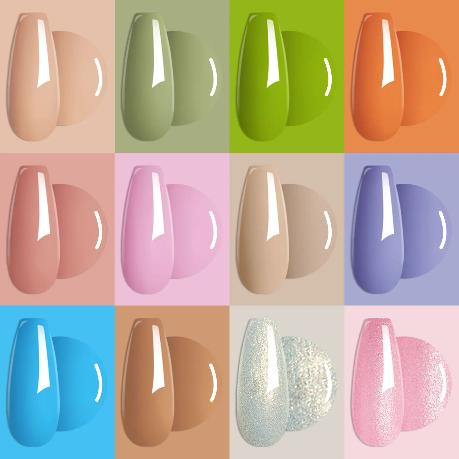 مجموعة جيل الأظافر الملون ، طبقة الأساس العلوية ، الورنيش ، نقع ، أشعة فوق البنفسجية ، LED ، شبه دائمة ، كل ذلك لتجميل الأظافر ، مجموعات ، 6 * ، 12 #4
