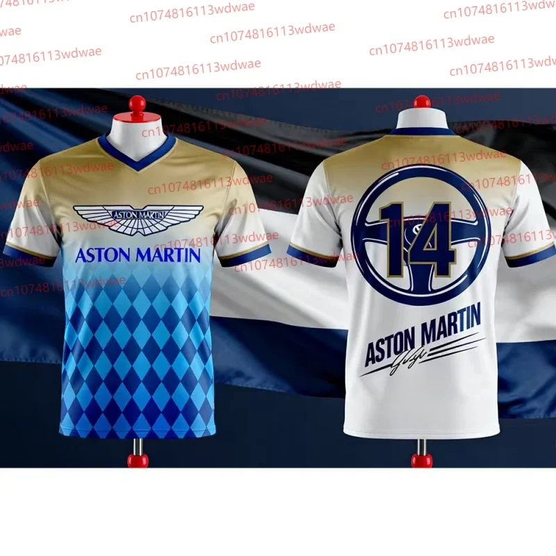 

Aston Martin Racing Theme Print Sports T-shirt Breathable Casual Daily Wear Fashion Top