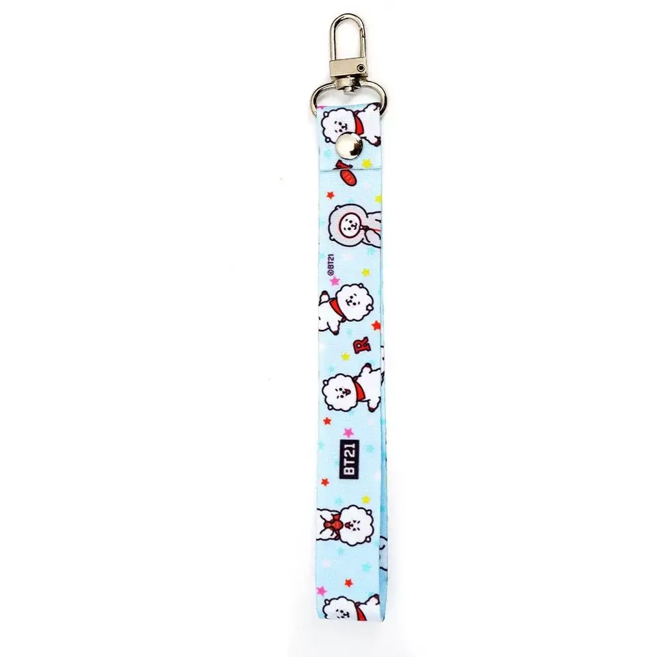 BT21 Koya Shooky Tata Cooky Mang Handy-Lanyard, kreativer, hochwertiger Anime-Cartoon-Druck, niedliches, kurzes Anti-Verlust-Band für Paare
