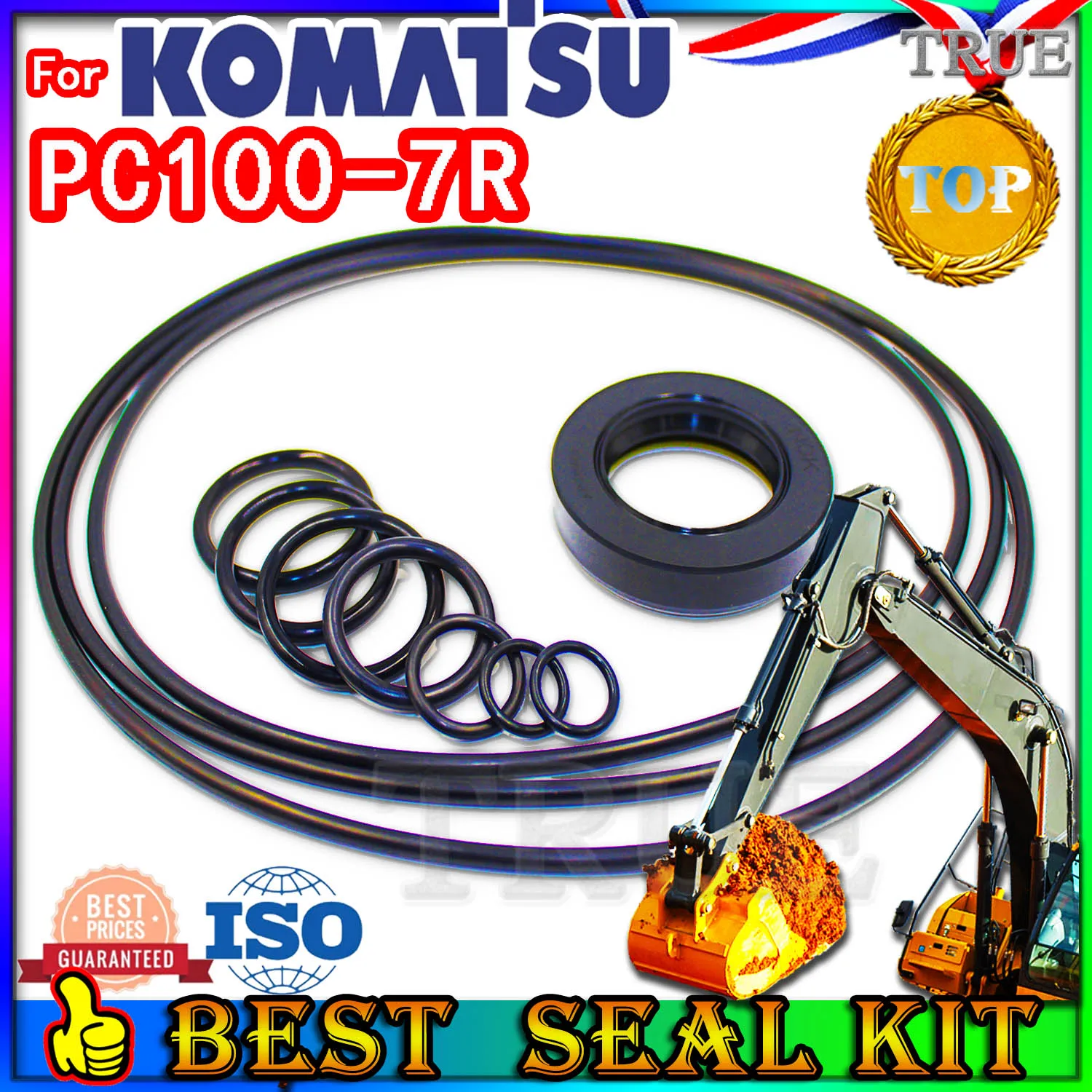 

For KOMATSU PC100-7R Oil Seal Repair Kit Boom Arm Bucket Excavator Hydraulic Cylinder PC100 7R MOTOR Piston Rod Shaft Dust FKM