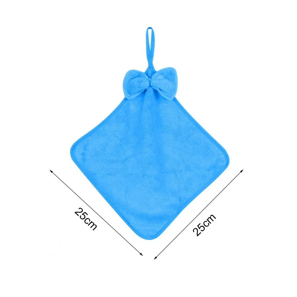 Toalla de mano con lazo, diseño de cordón, microfibra delicada, toalla de lavado, accesorios de baño