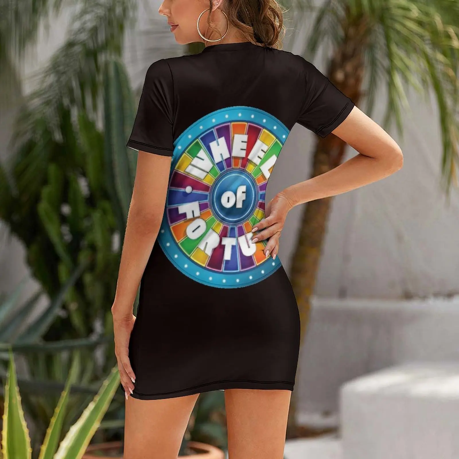 Wheel of Fortune Short Sleeved Dress women's summer dresses 2025 Women's clothing beach dress