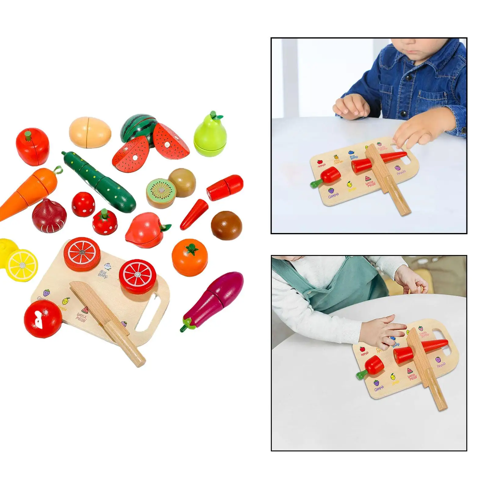 Schneiden von Lebensmitteln für Kleinkinder, Obst-Set, Rollenspiel-Spielzeug, einfach aufbewahren, langlebiges Geschenk