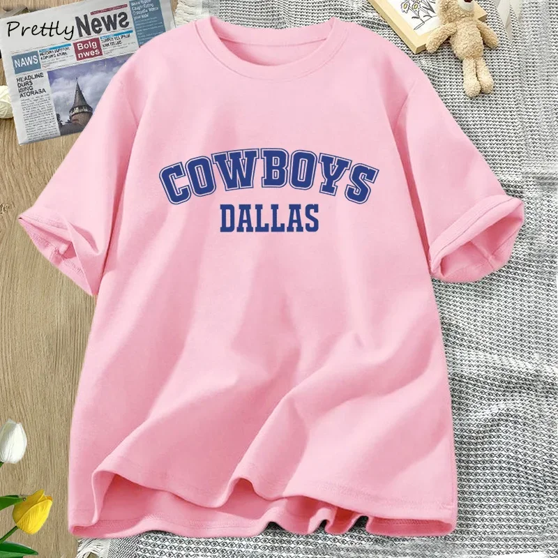 Cowboys Football T-Shirt Women Men Cotton Dallas Gameday T Shirt Female Clothing Causal Short Sleeve T Shirts Basic Tops Clothes