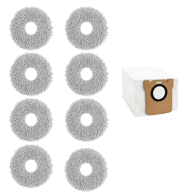 

8 Pack Mop Pads For Dreame L10S Ultra, Washable Mop Pads Parts For Dreame L10 Ultra / L10S Pro / L10S Ultra Robot Vacuum