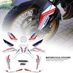 For XL750 Transalp 750 2023 Epoxy Resin Stickers Motocycle Tank 3D Sticker Anti Slip Protection Stickers Kit