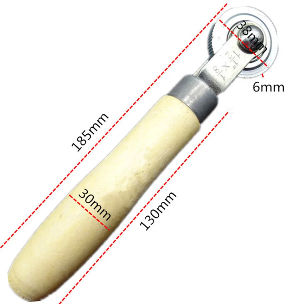 

3Pcs Tire Filling Compacting Roller Wood Handle Durable Lightweight High Temperature Resistant Tire Repair Tool for Car