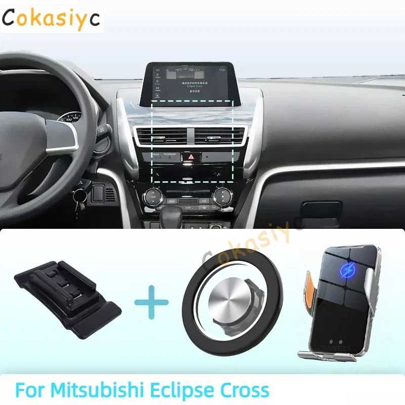 Made to measure For Mitsubishi Eclipse Cross 2018-2022 Phone Holder Car Magnetic Phone Mount Smart Sensing Wireless Charging