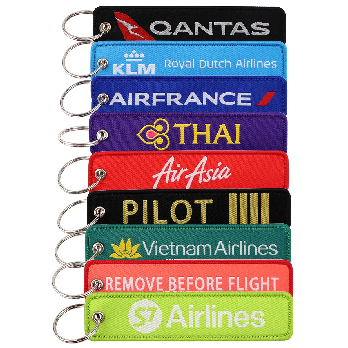 

Aviation Sign Embroidery Key Fob Key Tag For Motorcycles Cars Backpack Keychain Fashion Keyring Gifts for Men Women Accessories