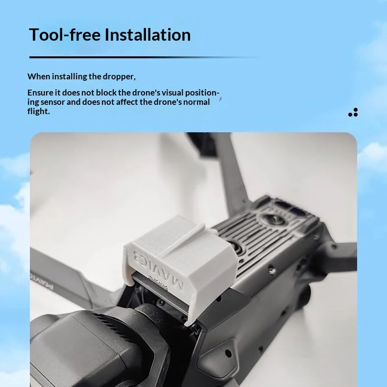 Drone Airdropper Thrower Toy Accessory Dispenser for Rescue and Material Delivery, Compatible with DJI Mavic 3 Series