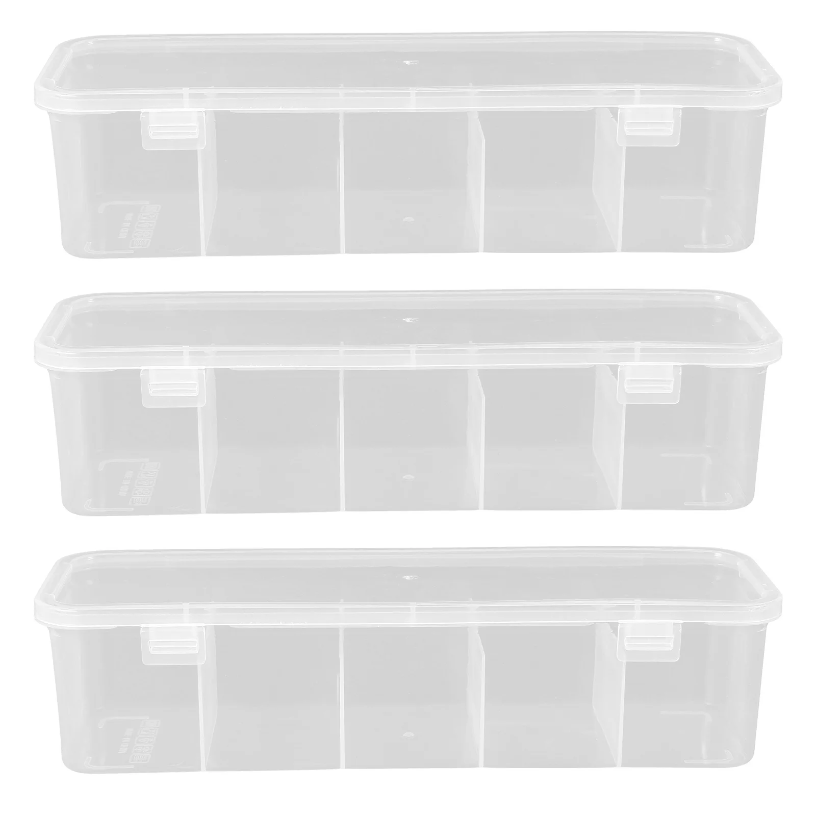 3 قطع صندوق تخزين إكسسوارات الشعر مع مقصورات متعددة لتنظيم أربطة الشعر ومشابك الأقواس والكابلات المحمولة #3