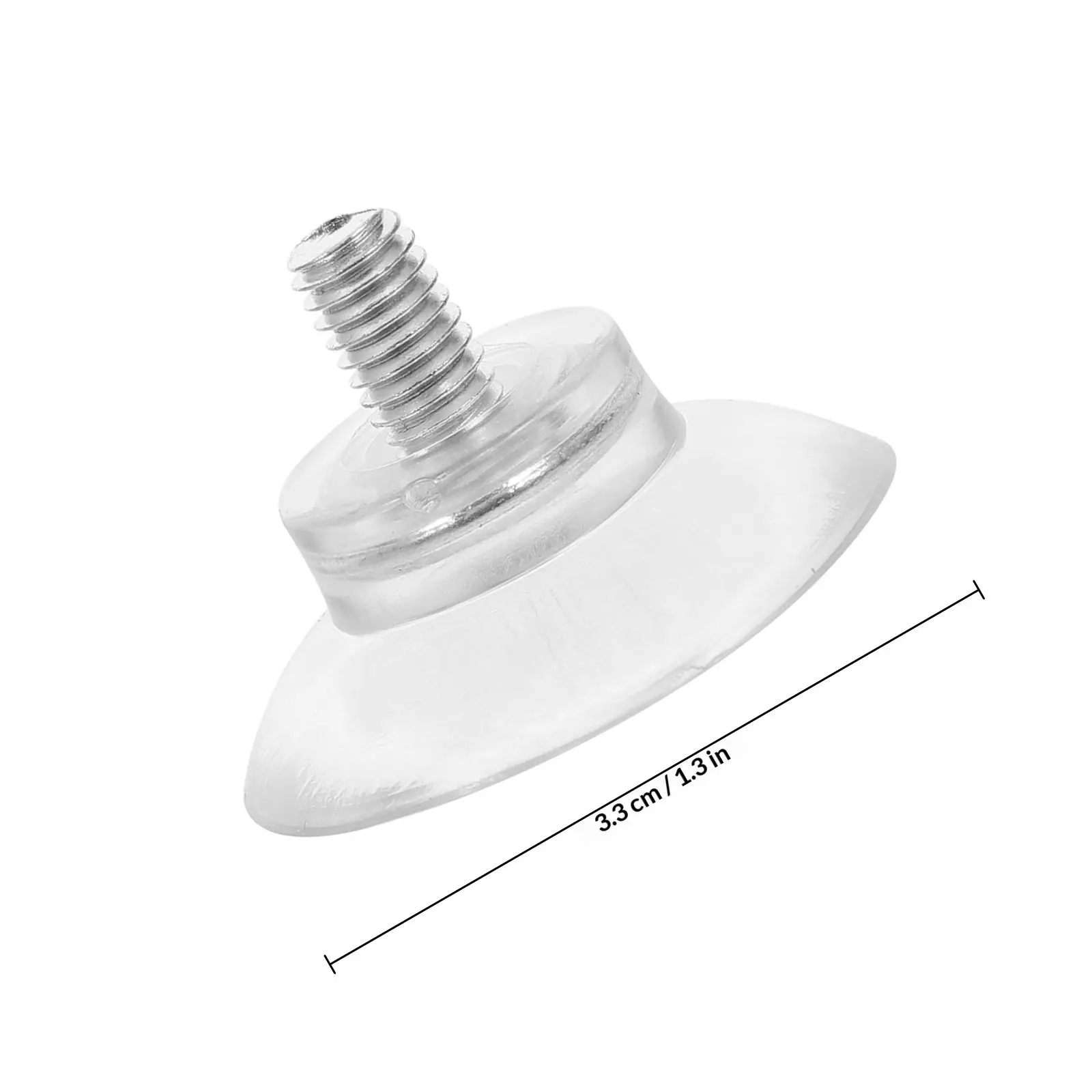 10Pcs Transparent Suction Cups with Metal Screws and Threaded Inserts for Glass Surfaces Tables Showers Windows Doors Home