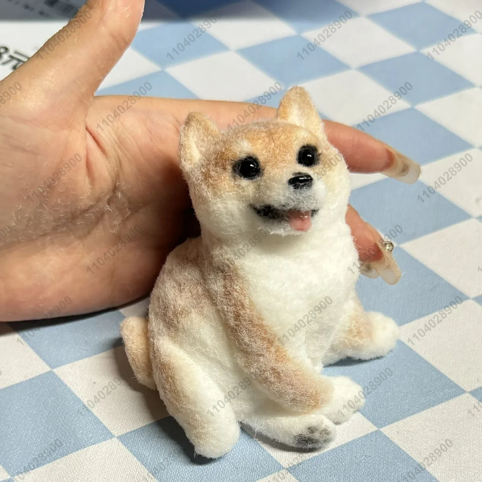 Shiba Inu Dog Taba Squishy Silicone Hand-Painted Fuzzy Puppy Doggy Squeeze Toy Mochi Toy Stress Release Hand Relax Gift Toy