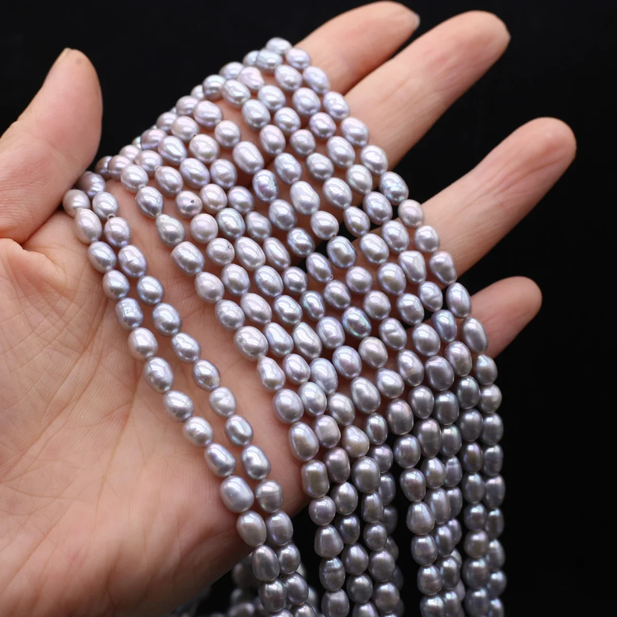 

AAA High Quality Natural Freshwater Pearl Rice Beads 4-5mm for Jewelry Making DIY Necklace Wedding Jewelry Gift 36cm