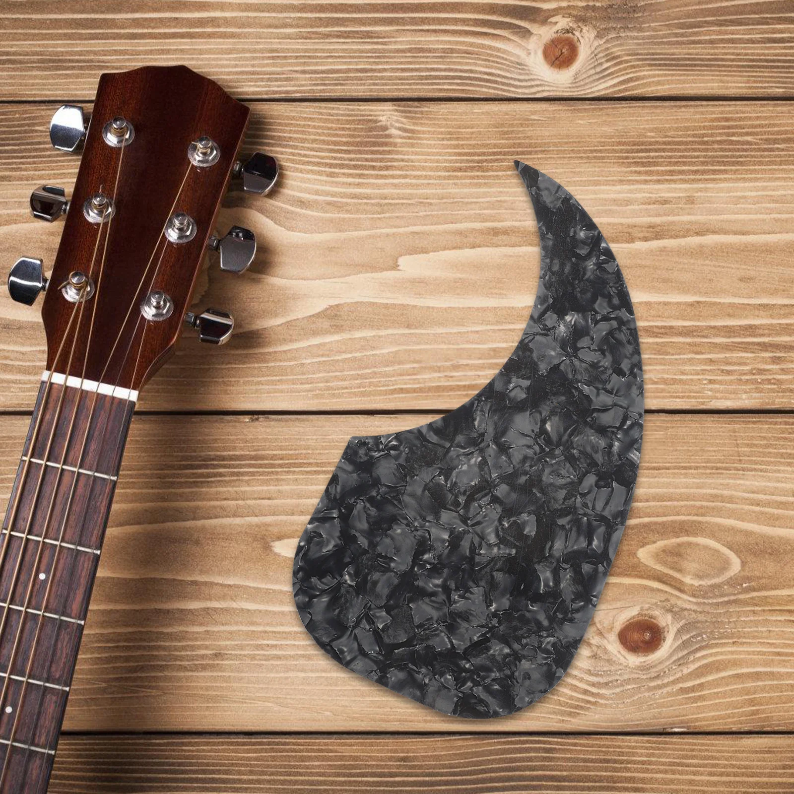 

2Pcs Guitar Pickguard Waterdrop Shaped Self-Adhesive Sticker for Acoustic Folk Instruments Enhances Sound Purity and Protection