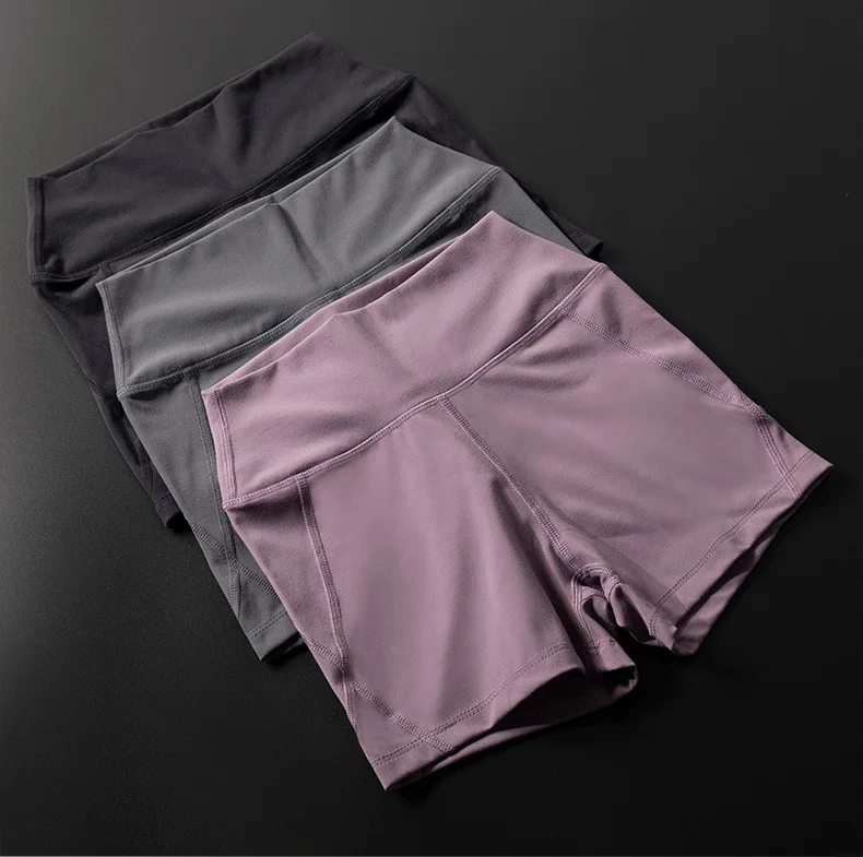 Tight sports shorts for women's gym quick-drying stretchy high-waisted yoga pants three-quarter bottoms