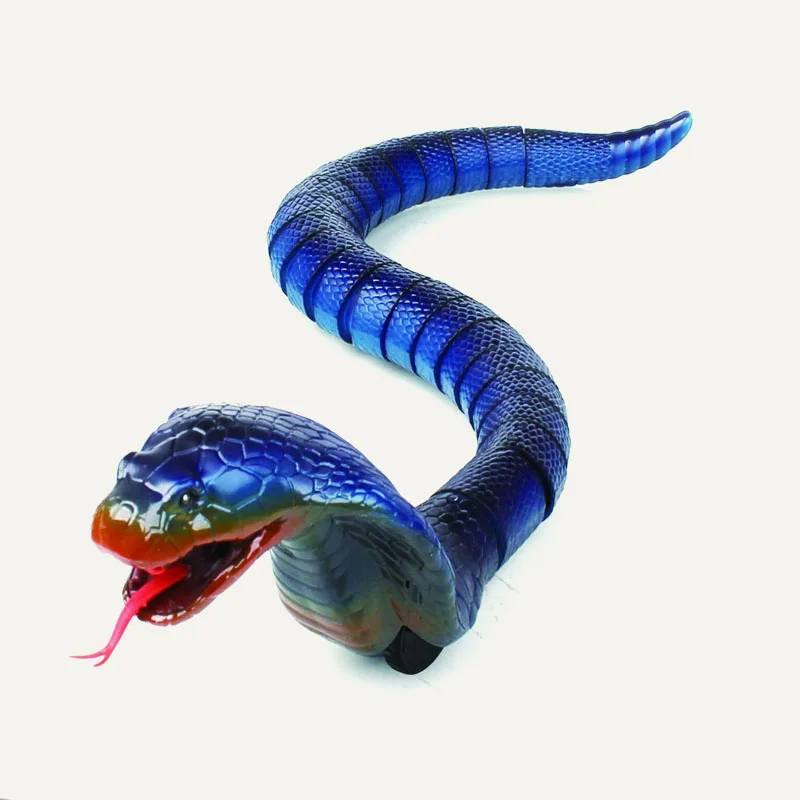 Halloween Animal Toys New Simulation Remote Control Cobra USB Charging Infrared Retractable Funny Tricky Snake