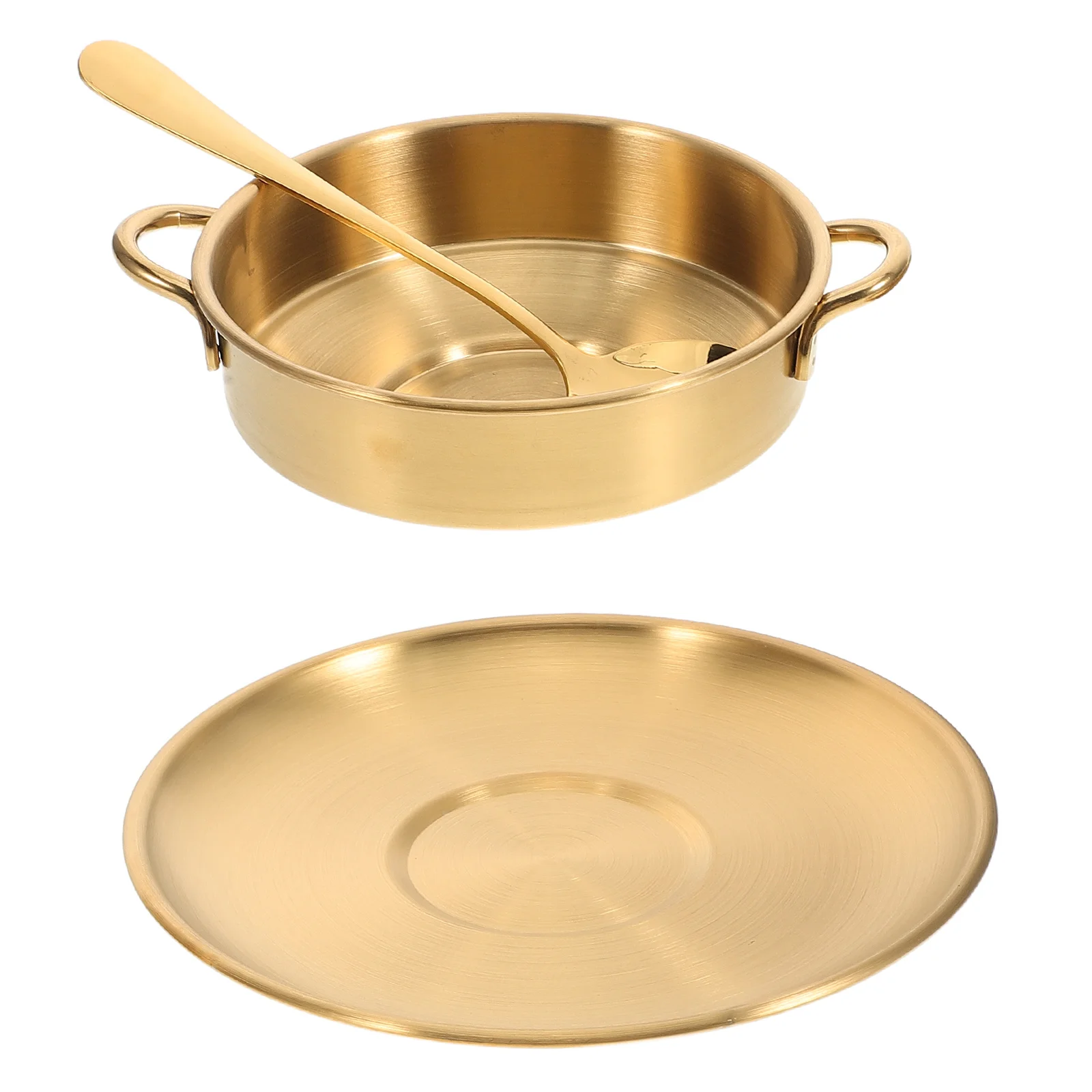

Creative Dual Handle Stainless Steel Dessert Bowl Set Round Ice Cream Snack Serving Dish Coffee Mug Korean Style Metal Yoghurt